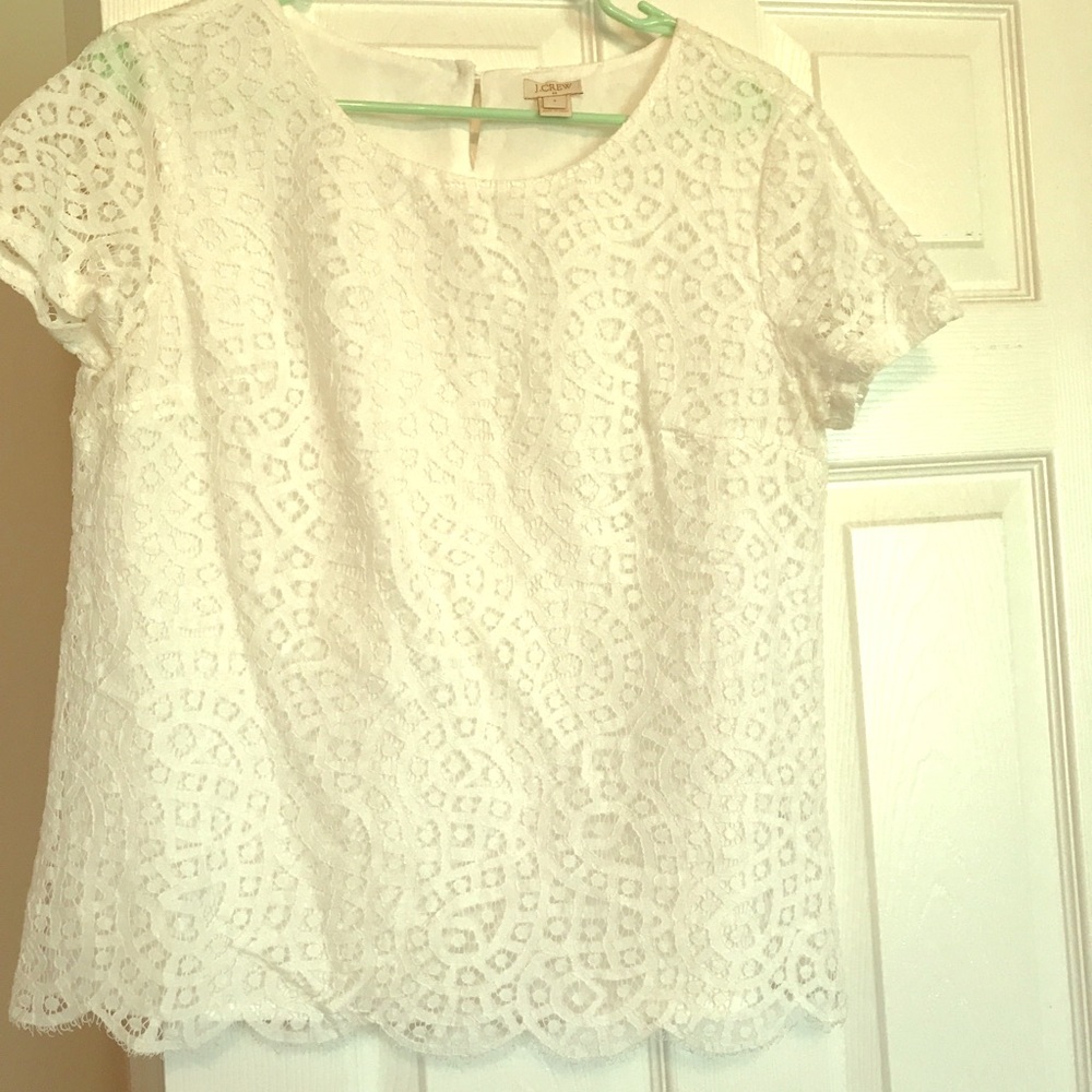 Eyelet white top